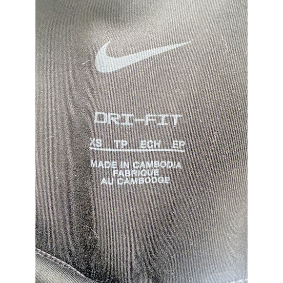 Nike Running Legging Team One 7/8 Womens XS Tight Black Blue CW7283 - Picture 3 of 3